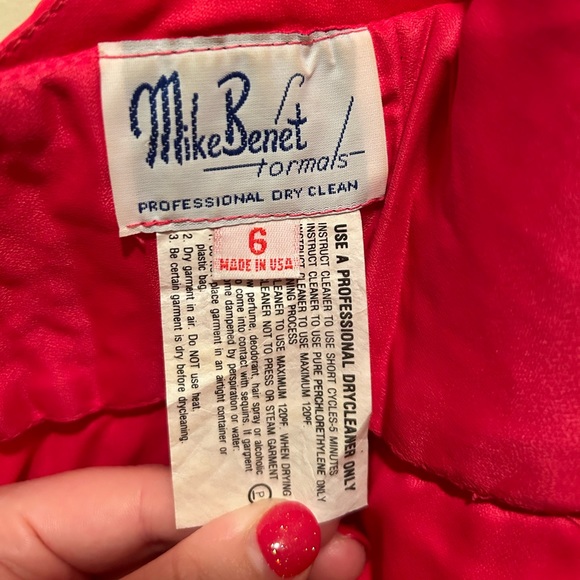 Mike Benet Formals Vintage Pink Prom Formal Dress 6 - Picture 7 of 8